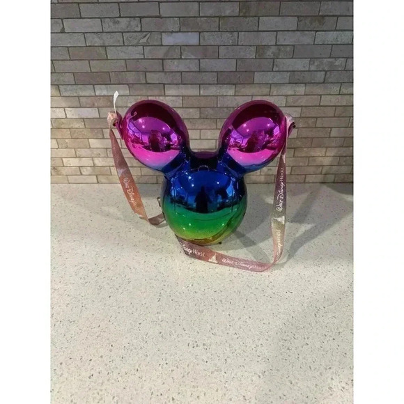 Mickey Popcorn Bucket Disney World Magic Metallic Balloon Iridescent Parks #123 - Picture 3 of 6